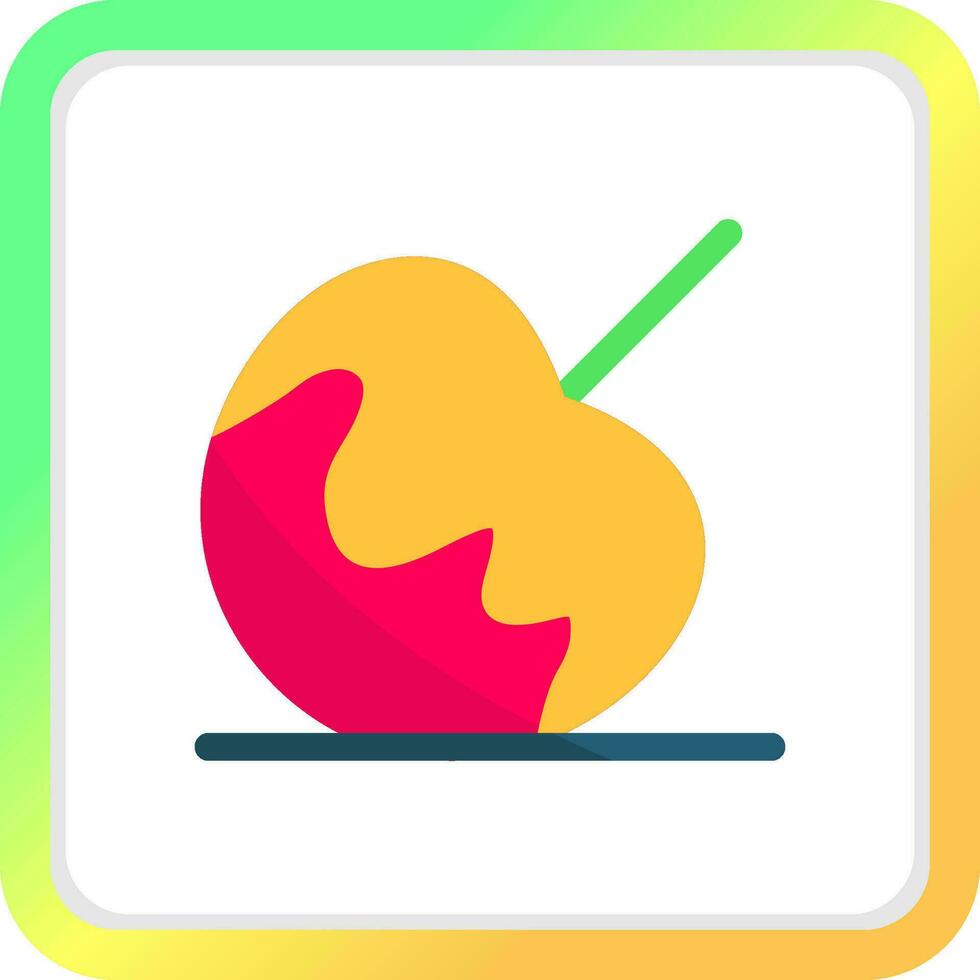 Caramel Apple Creative Icon Design vector