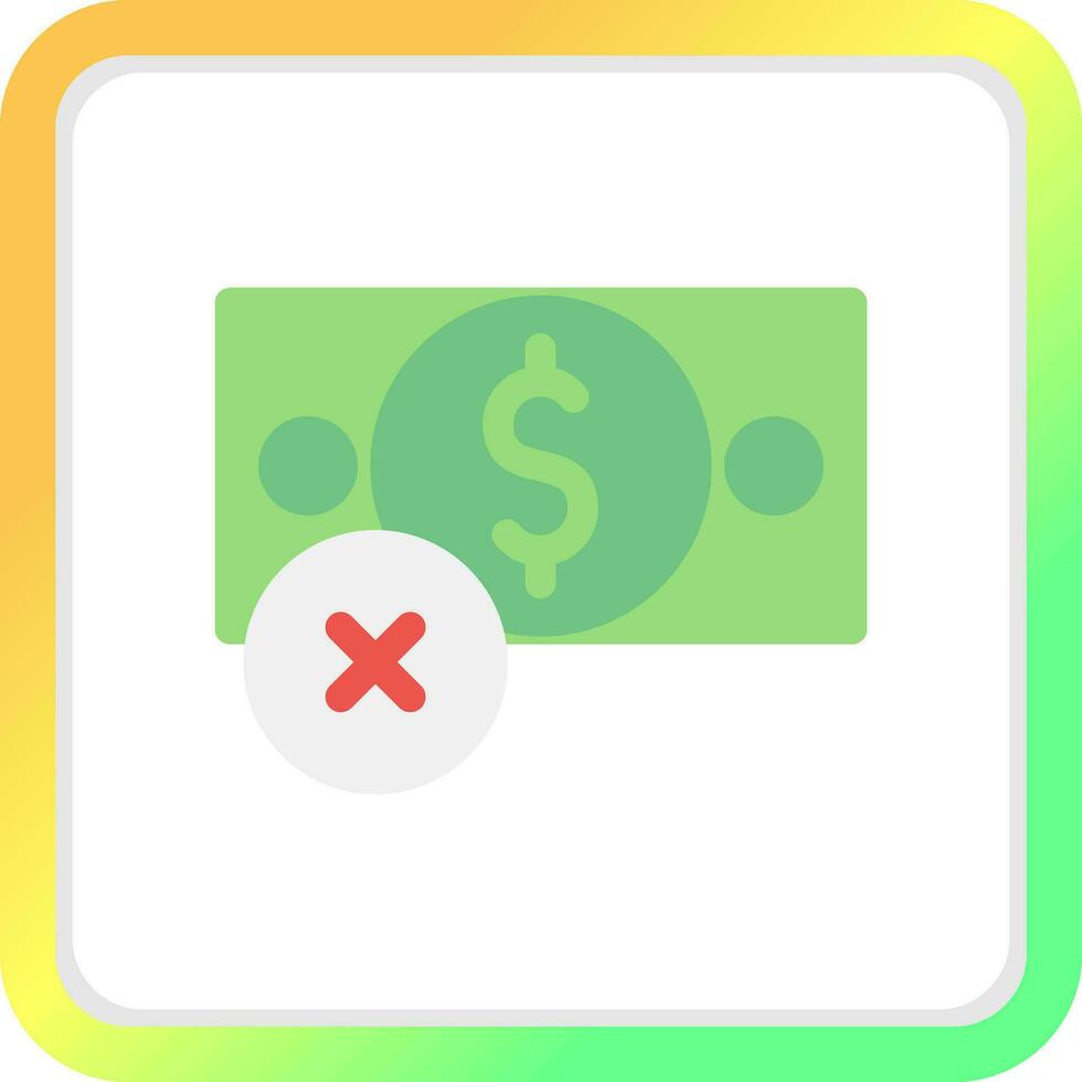 No Money Creative Icon Design vector