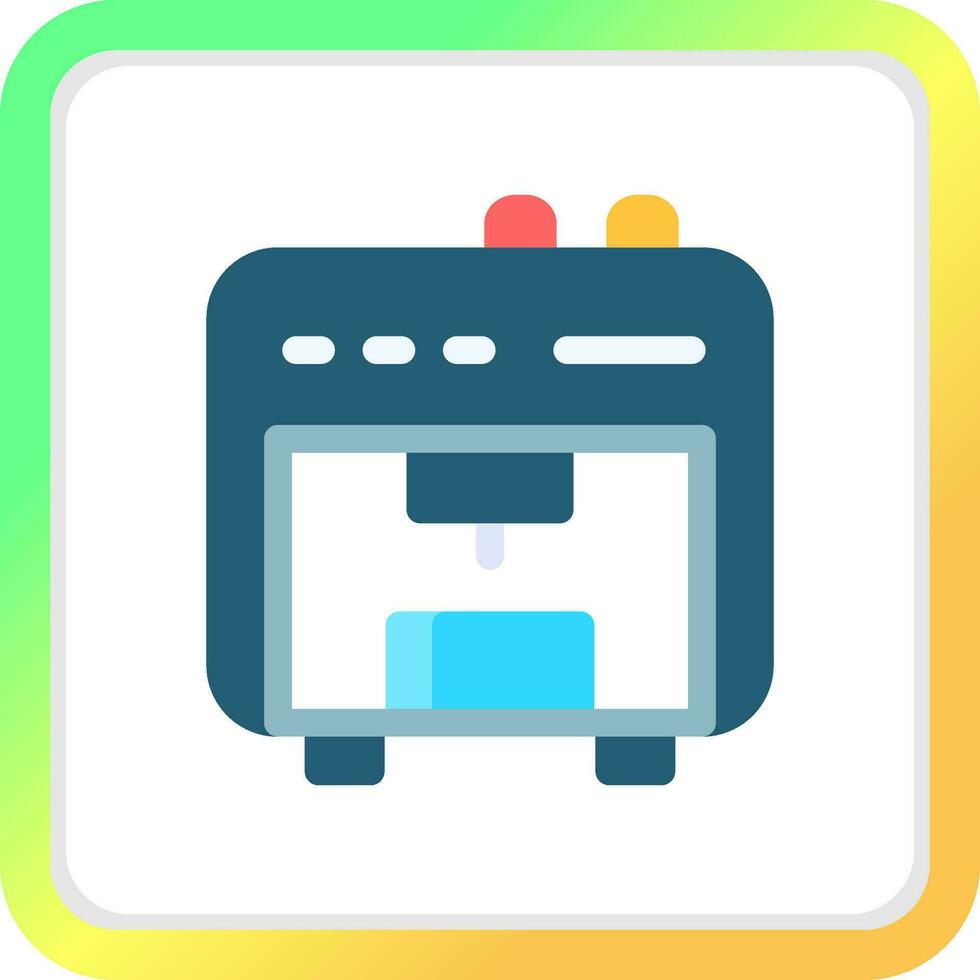 3D Printer Creative Icon Design vector