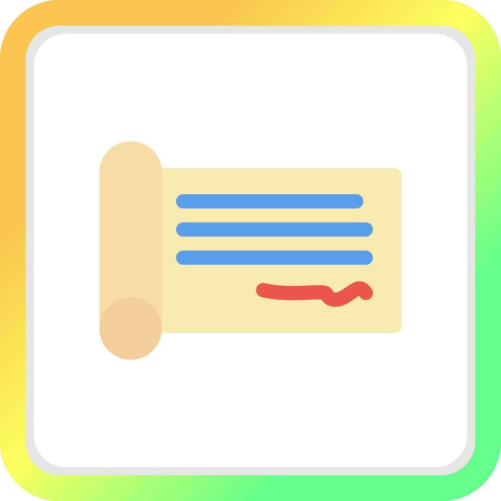 Cheque Creative Icon Design vector