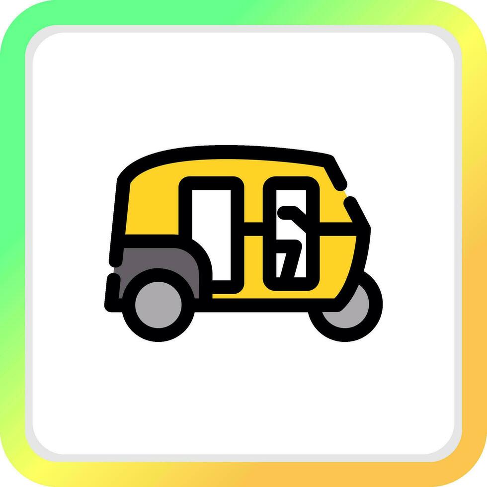 Rickshaw Creative Icon Design vector