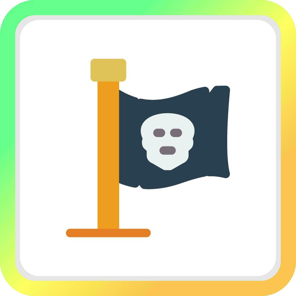 Pirates Flag Creative Icon Design vector