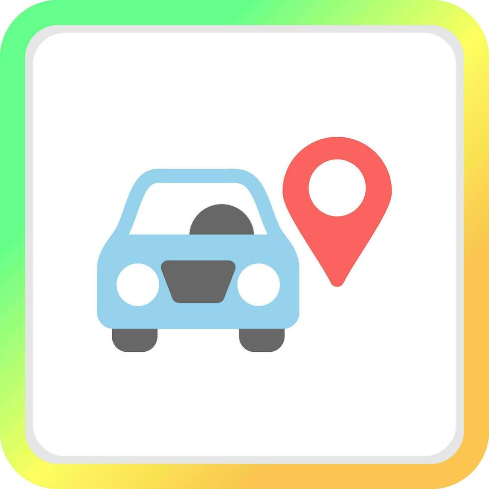 Car Location Creative Icon Design vector