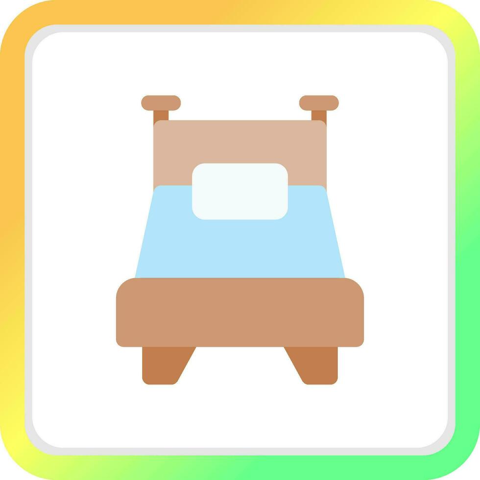 Single Bed Creative Icon Design vector