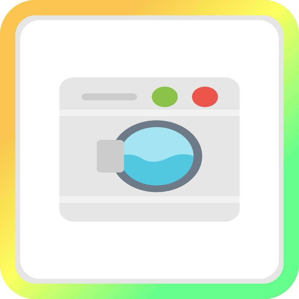 Washing Machine Creative Icon Design vector