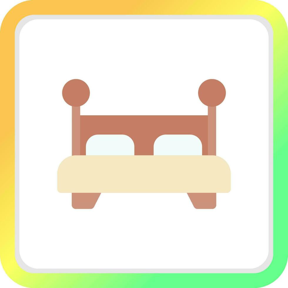 Double Bed Creative Icon Design vector