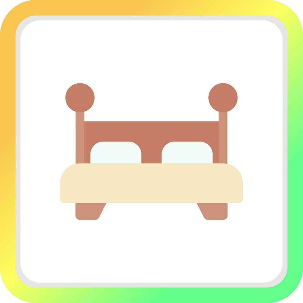 diseño de icono creativo de cama doble vector