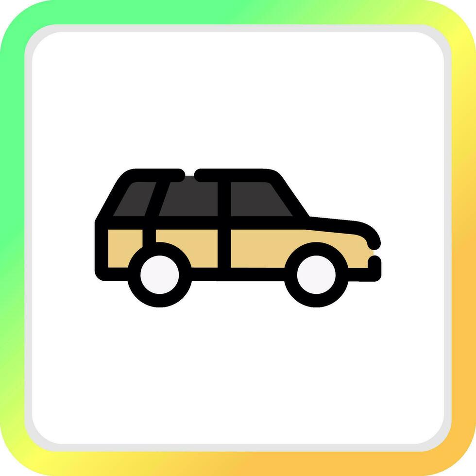 Station Wagon Creative Icon Design vector