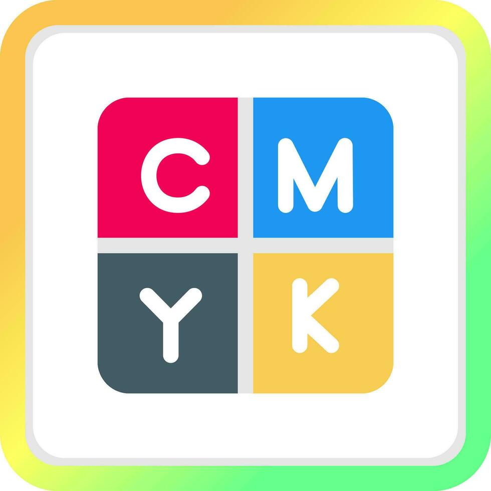 diseño de icono creativo cmyk vector