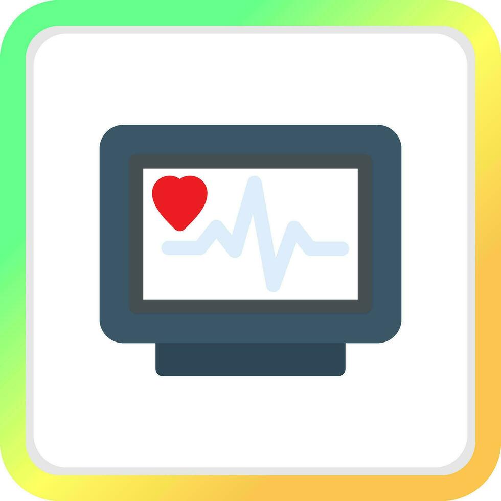 ECG Monitor Creative Icon Design vector