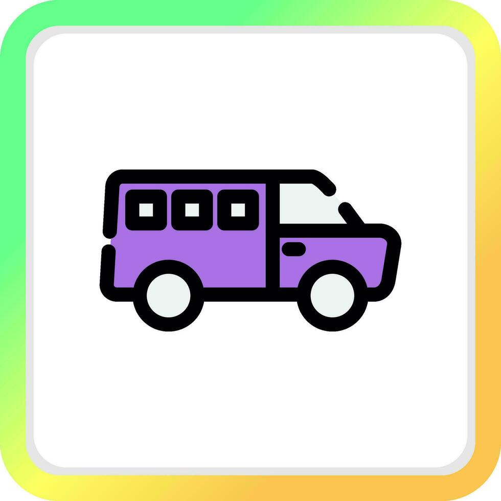 Minivan Creative Icon Design vector