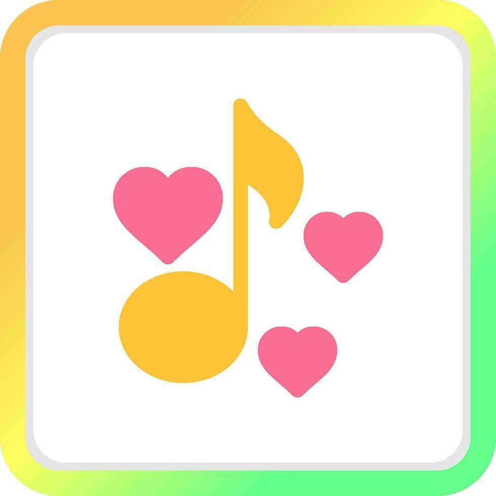 diseño de icono creativo de canción de amor vector