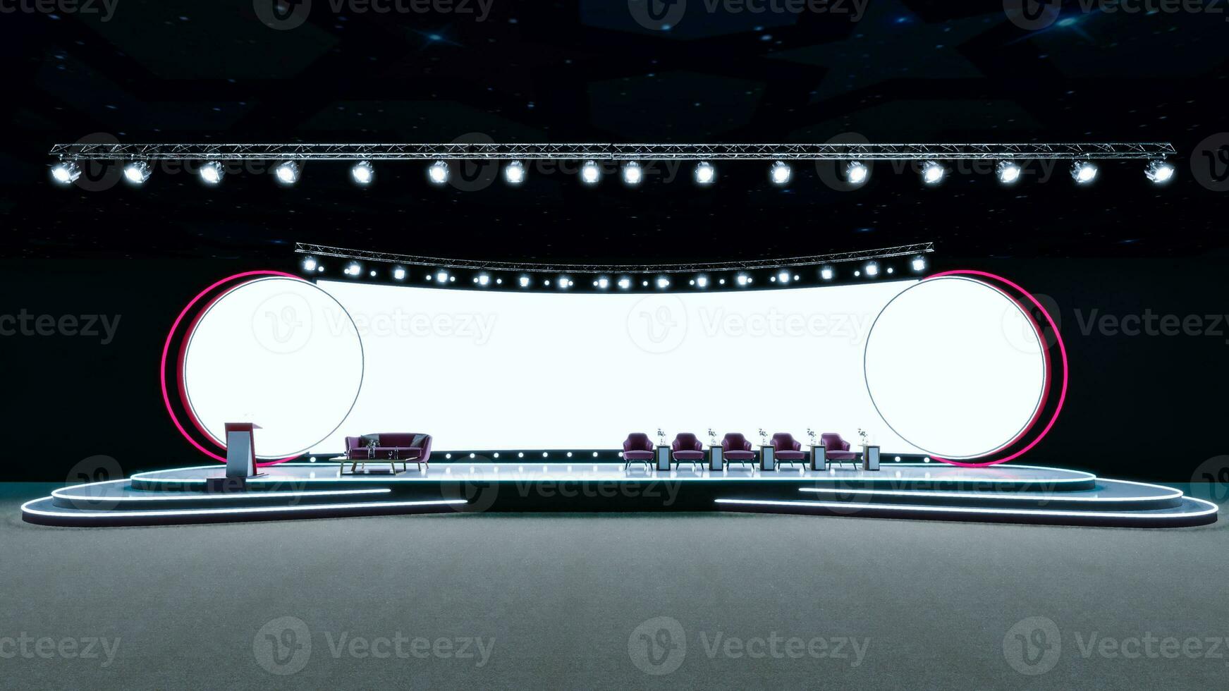 Empty stage Design for mockup, stage event with led screen photo