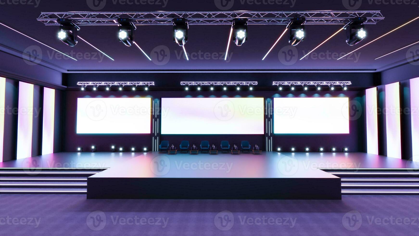 Empty stage Design for mockup and Corporate identity, Original designed stage photo