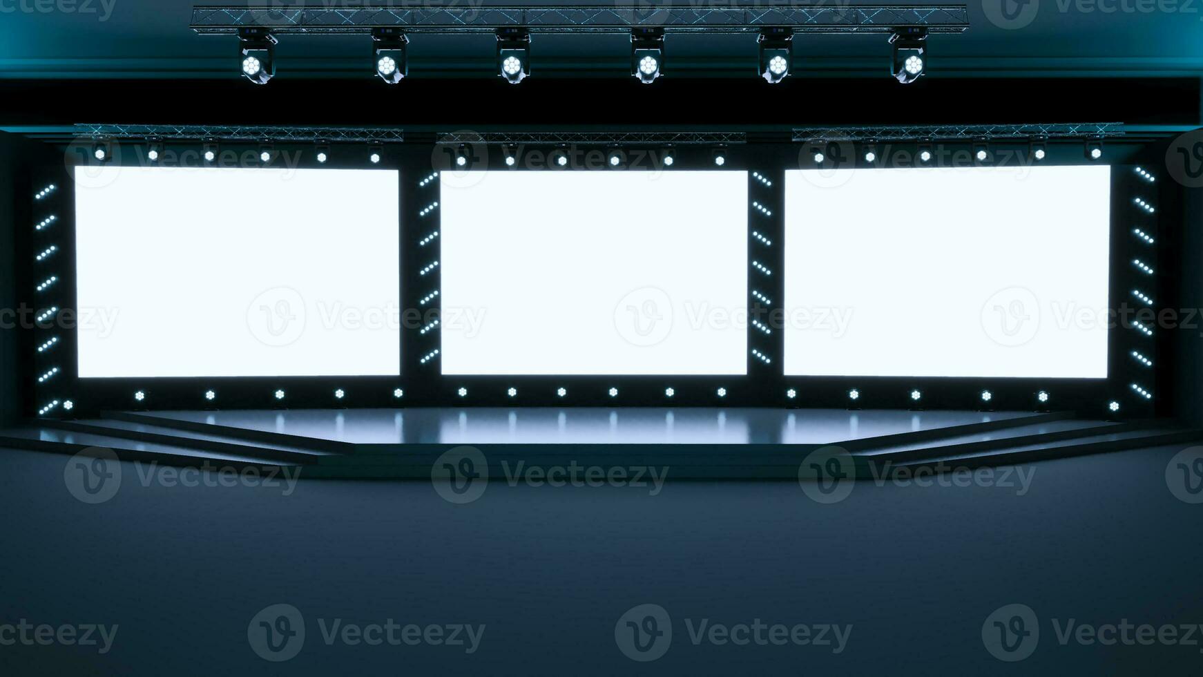 Empty stage Design for mockup and Corporate identity, Scene event led, Show on the stage. photo