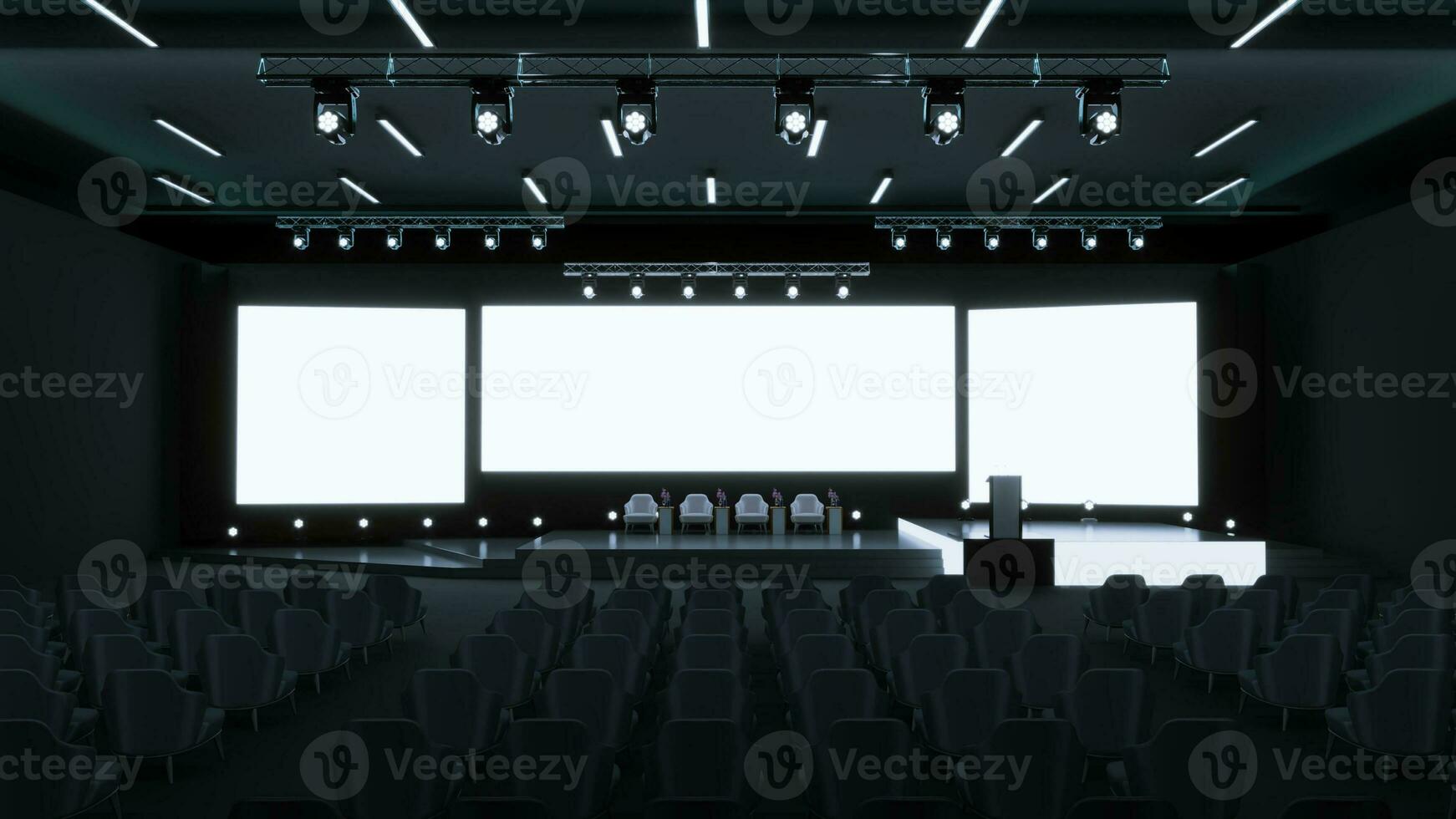 Empty stage Design for mockup and Corporate identity, Theatrical scene without actors, photo
