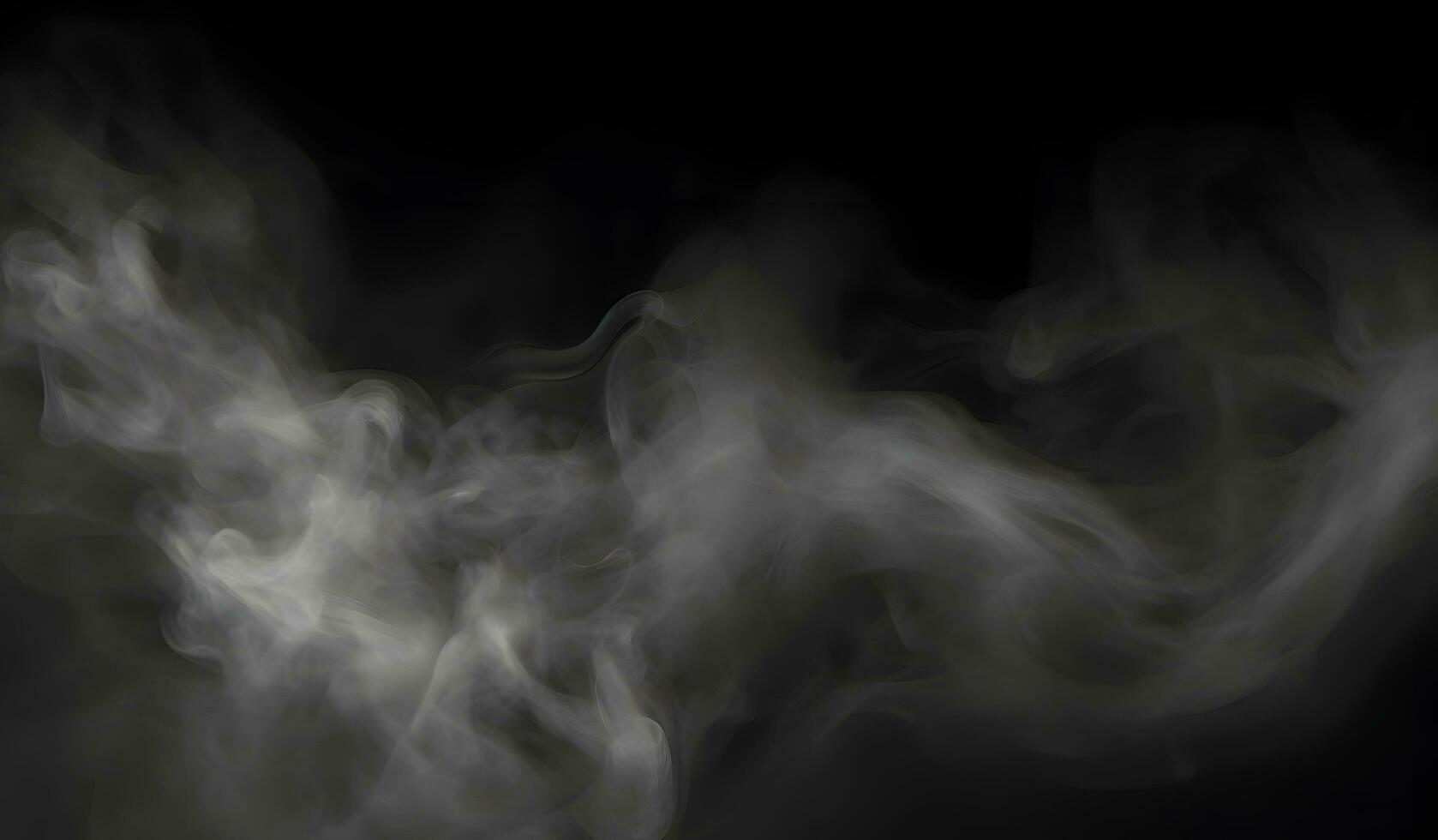 AI generated Abstract powder or smoke effect isolated on black background photo