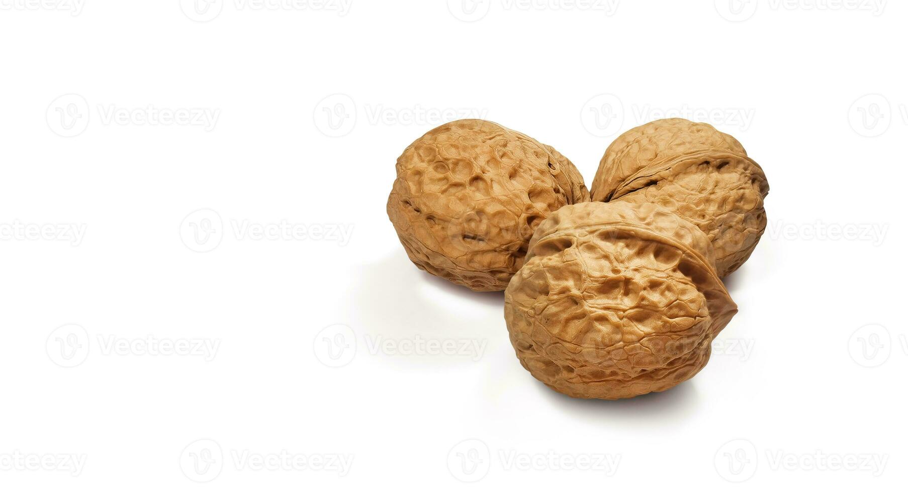 Walnuts isolated on white background photo