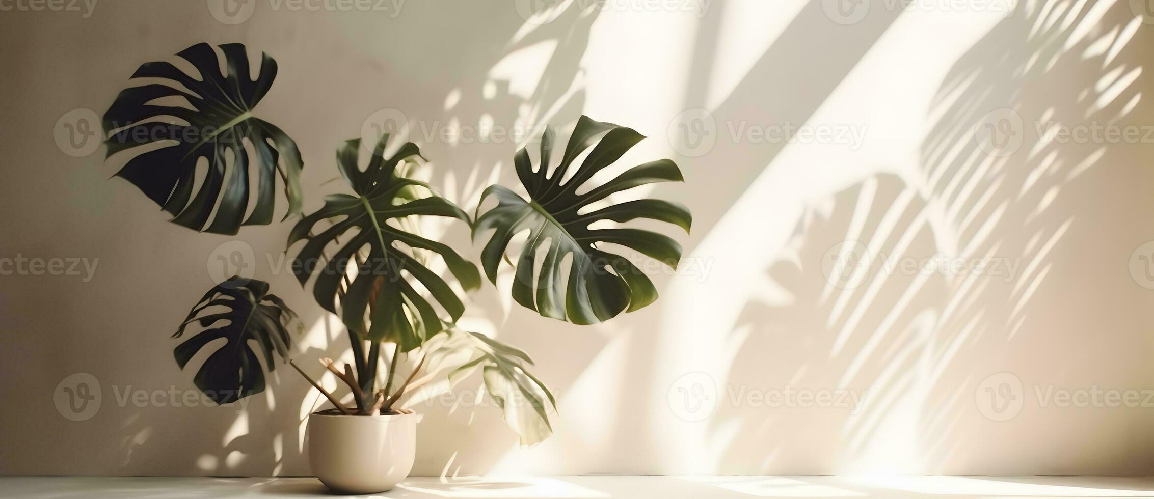 AI generated Premium podium on pastel Background for product display, Abstract geometric composition with branch and shadow on the wall photo