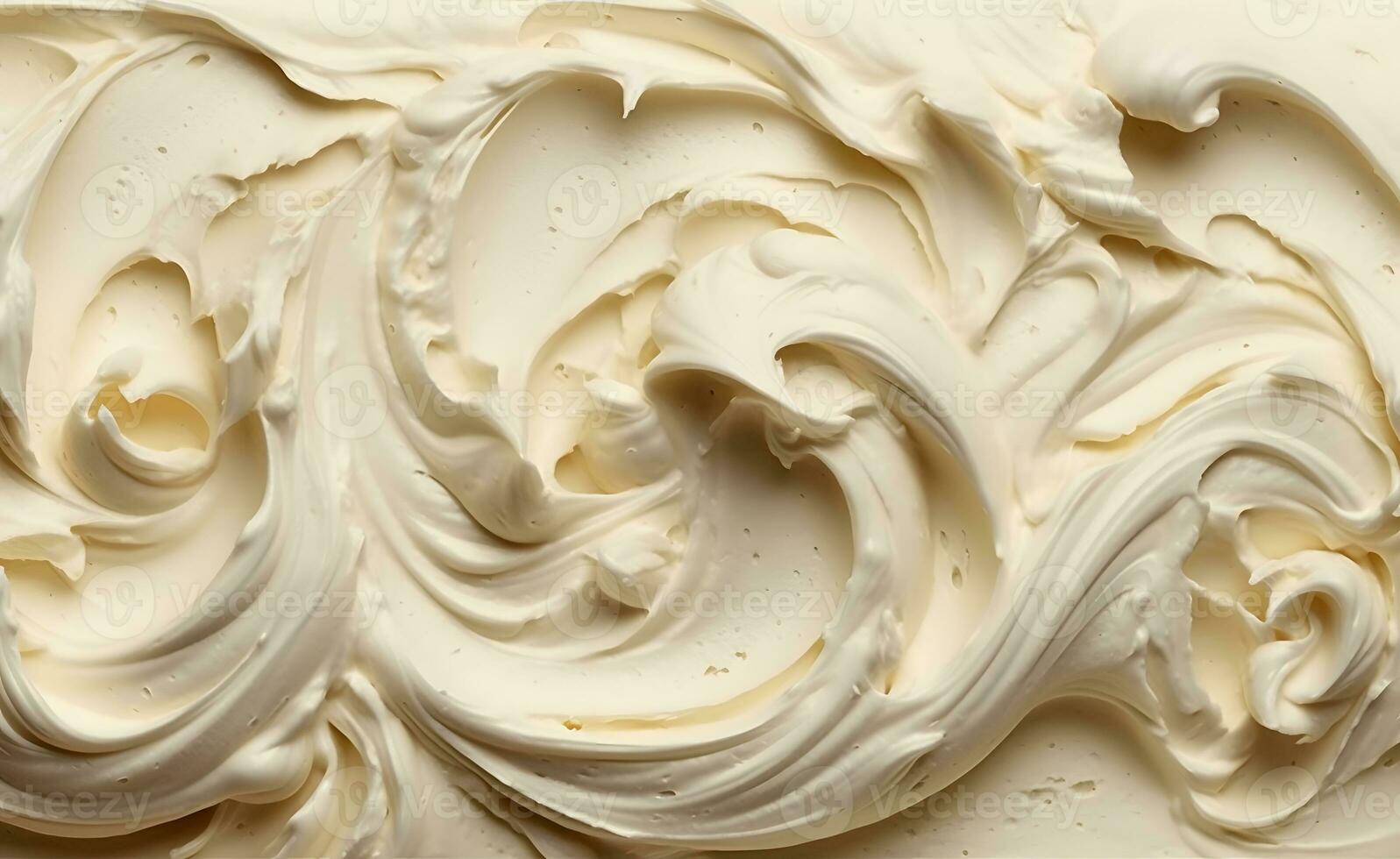 AI generated cream texture, yogurt texture, top view photo