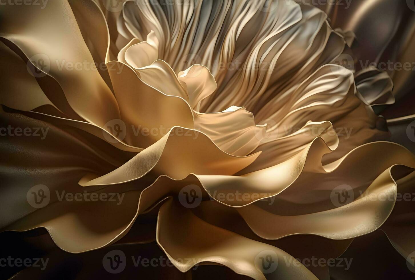 AI generated Abstract luxury fabric background. Luxury beige abstract fabric backdrop. Creases of satin, silk, and Smooth elegant cotton photo