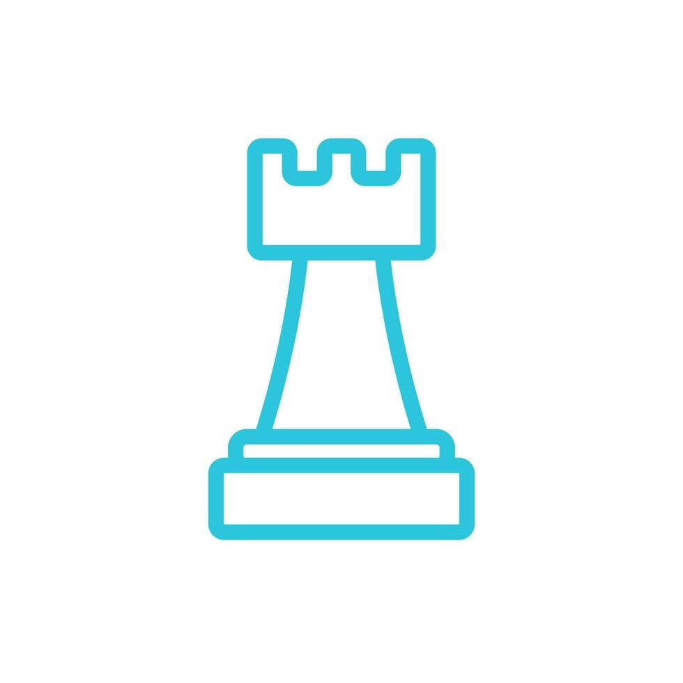 Rook chess icon. From blue icon set. vector