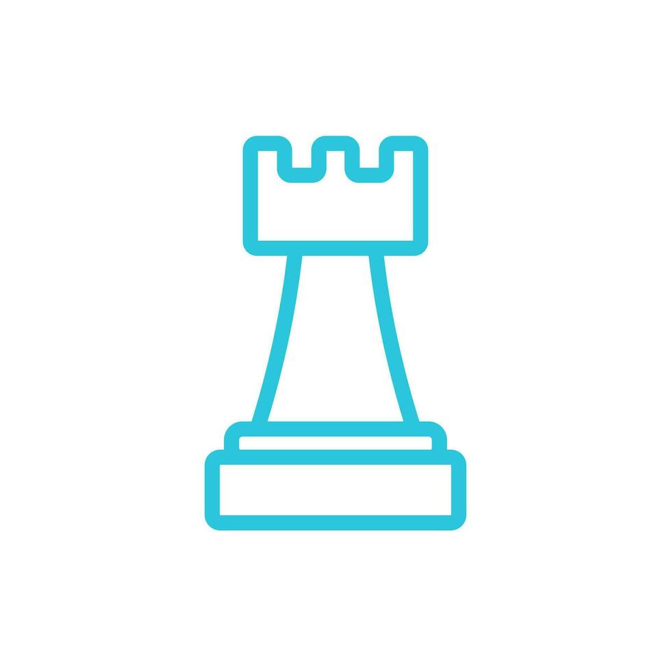 Rook chess icon. From blue icon set. vector