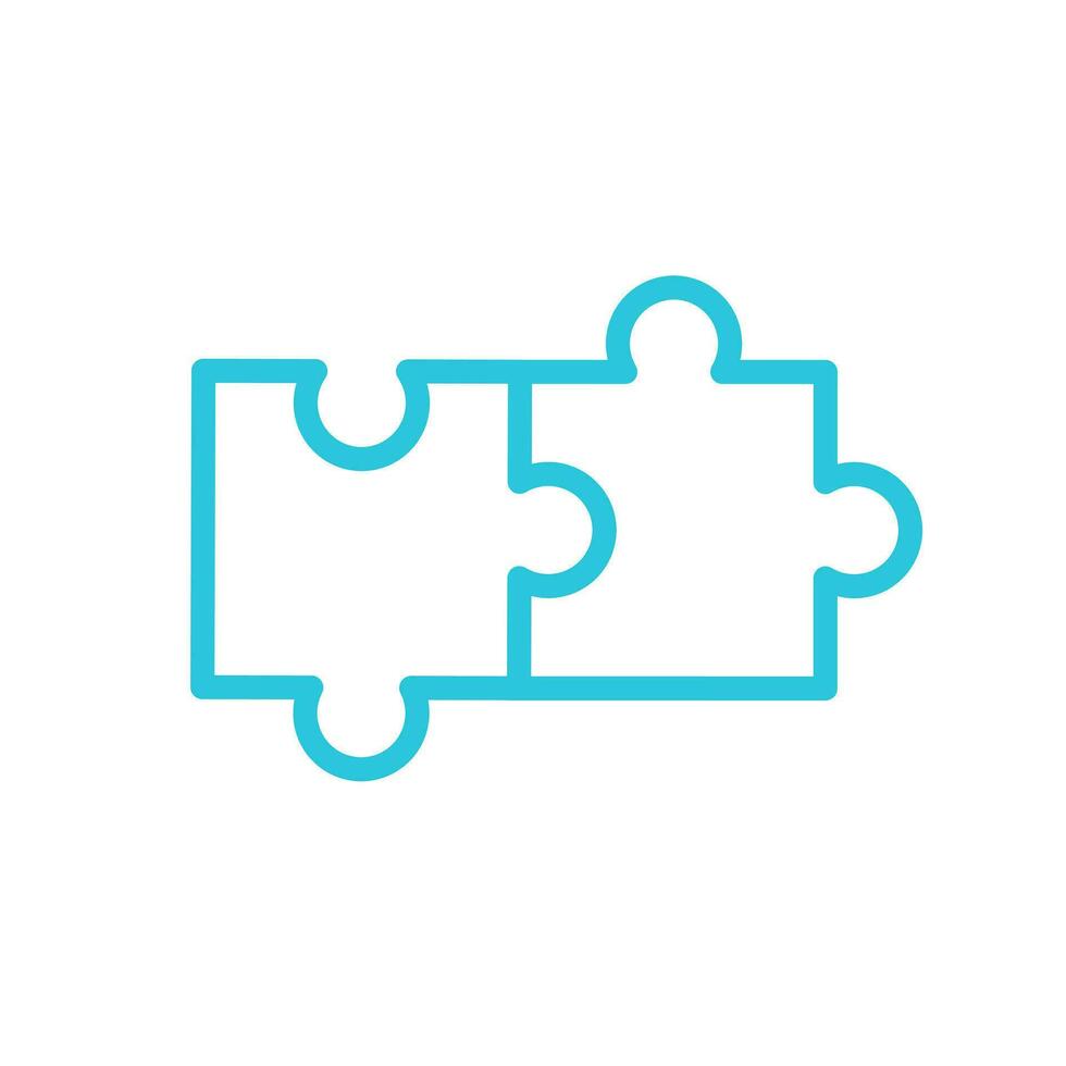 Puzzle Icon on white background. Symbol. From blue icon set. vector