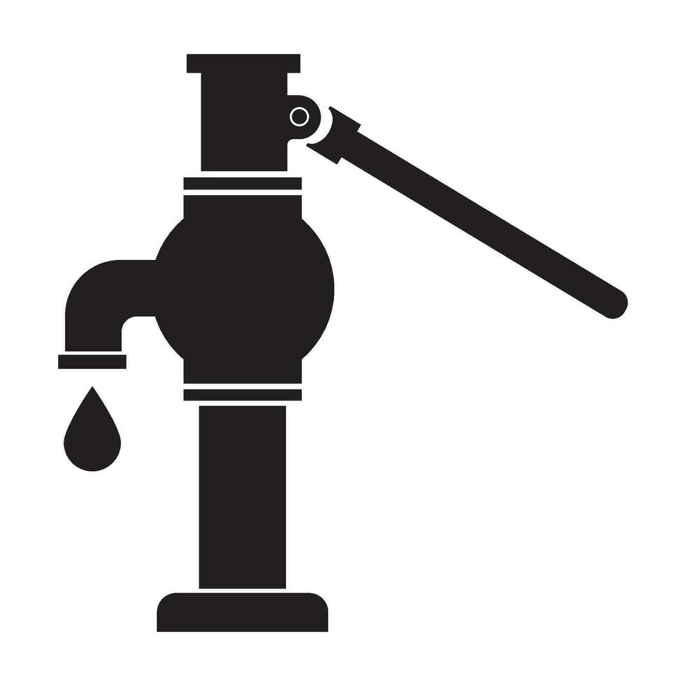 water pump machine icon logo vector design template