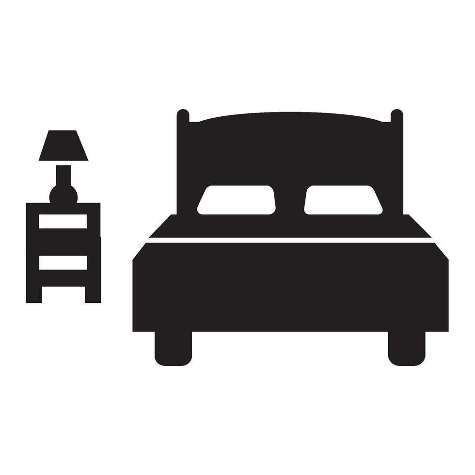 bed icon logo vector design template