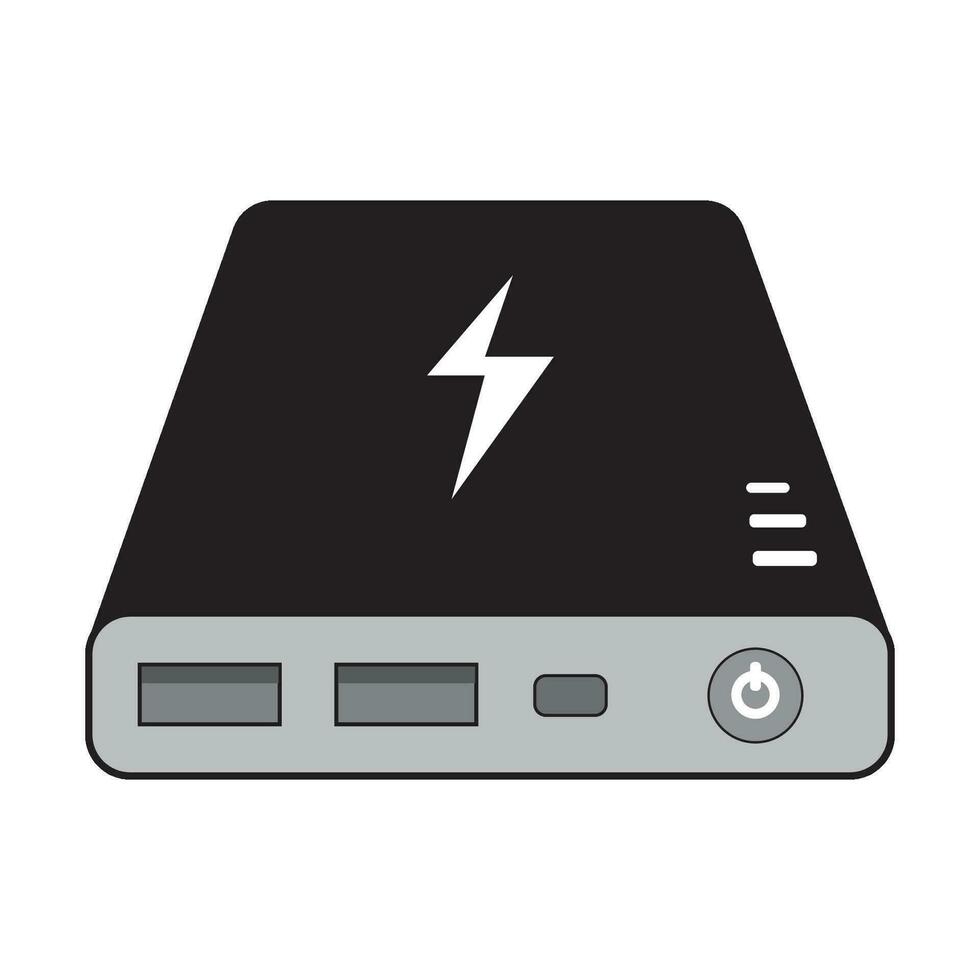power bank icon logo vector design template