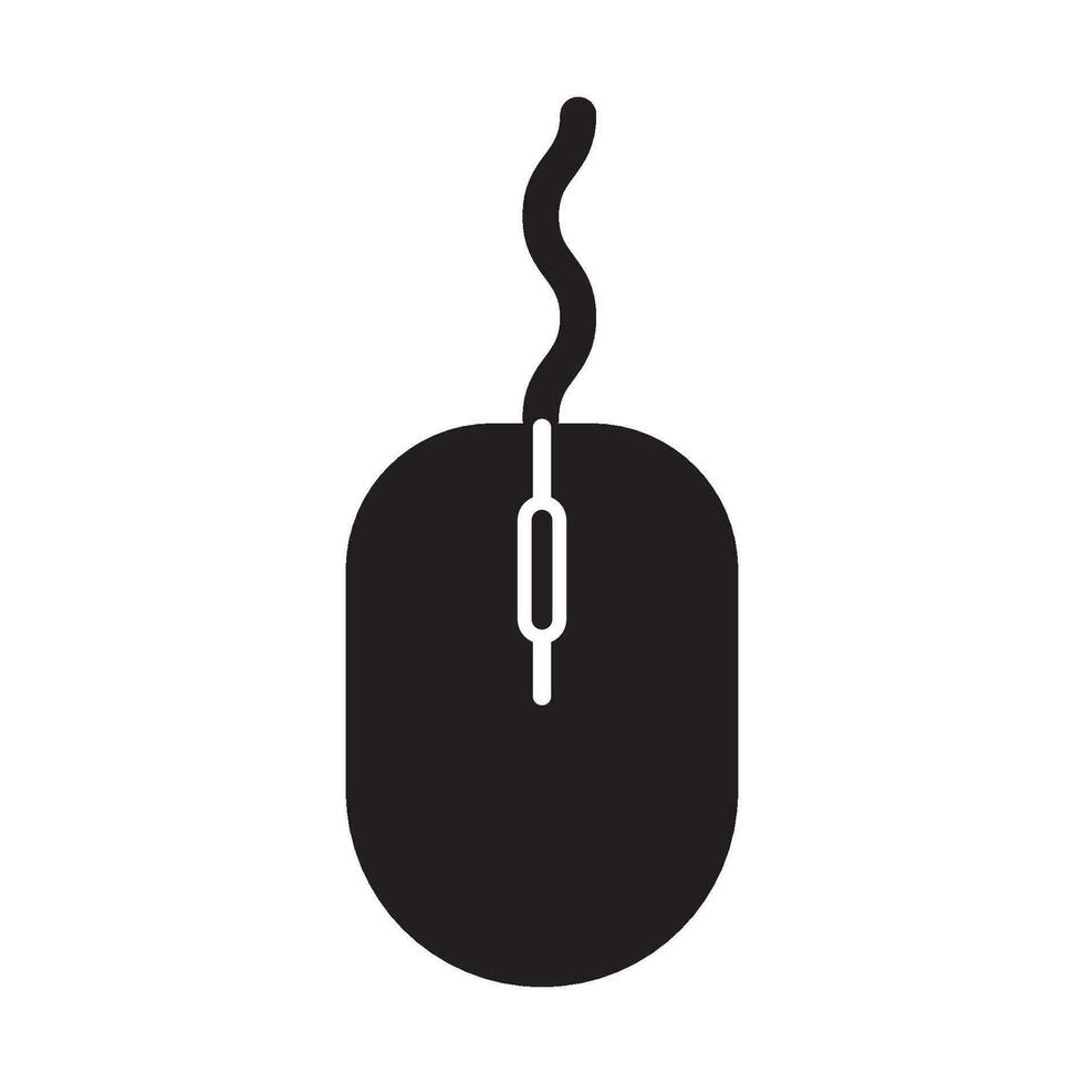computadora ratón icono logo vector diseño modelo