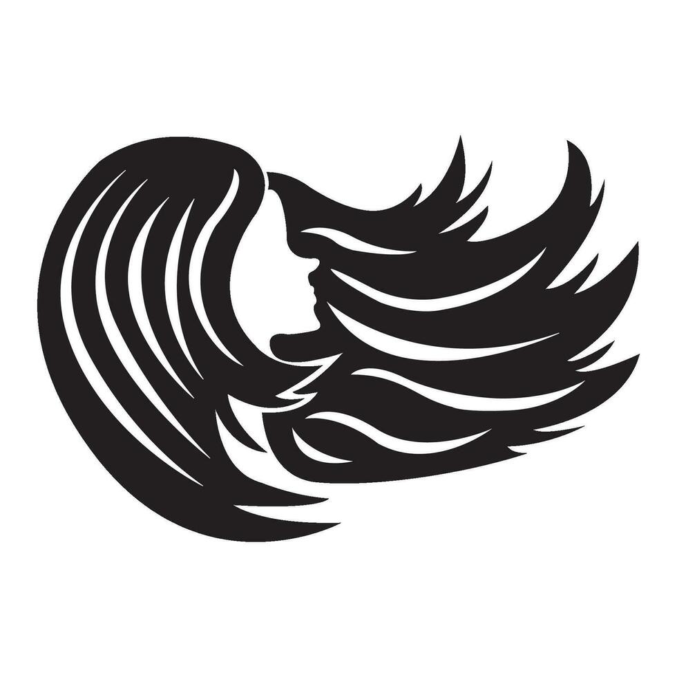 plantilla de diseño de vector de logotipo de icono de cabello