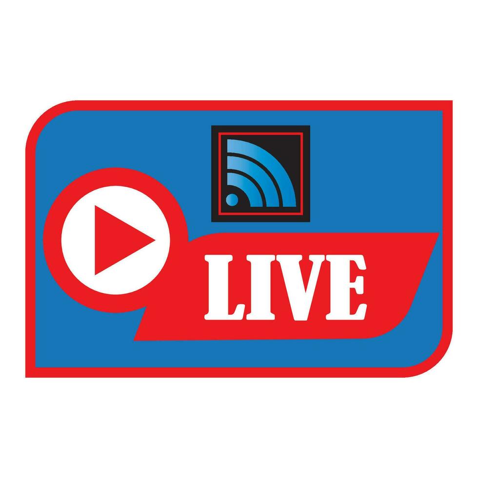 live broadcast icon logo vector design template