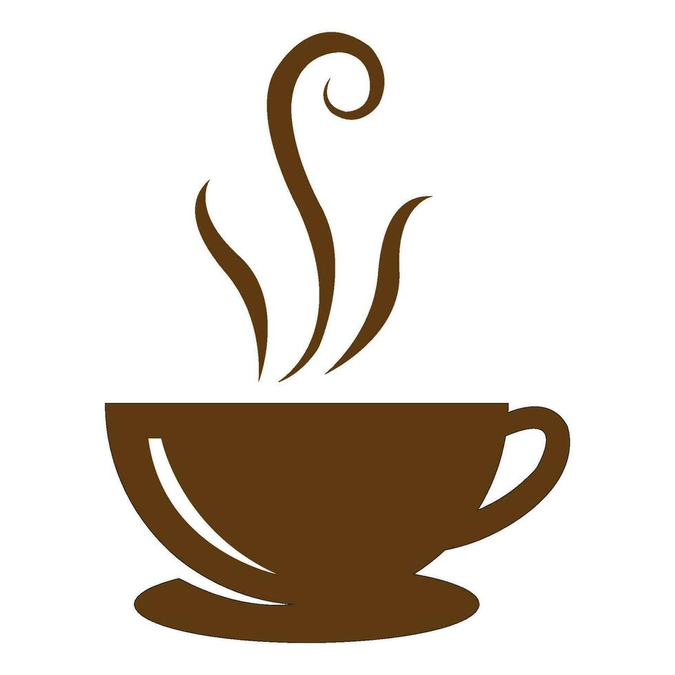 una taza de plantilla de diseño de vector de logotipo de icono de café