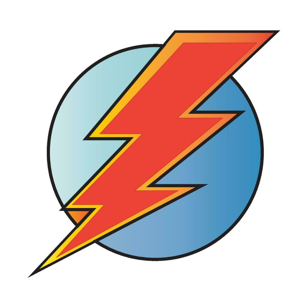 lightning icon logo vector design template