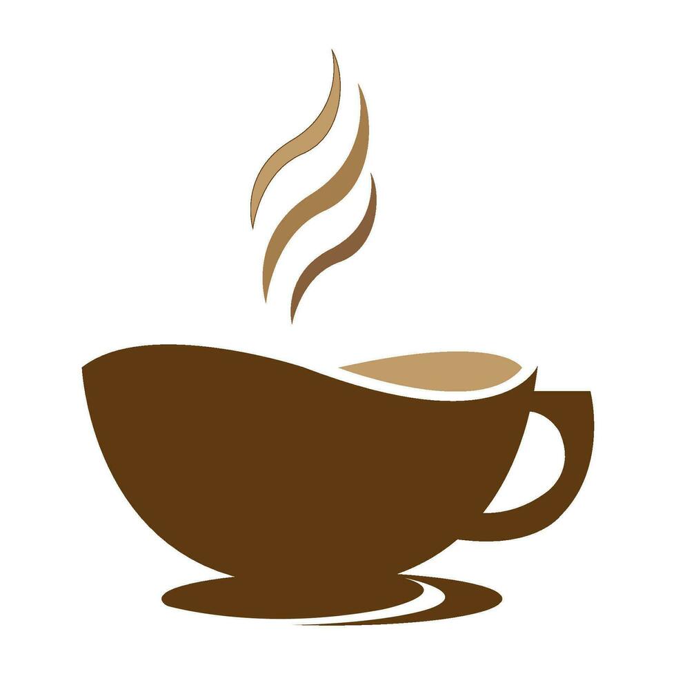 una taza de plantilla de diseño de vector de logotipo de icono de café