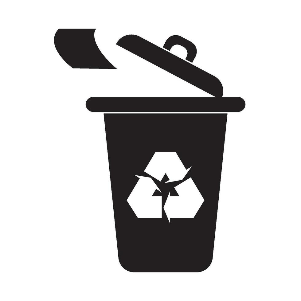 basura icono logo vector diseño modelo