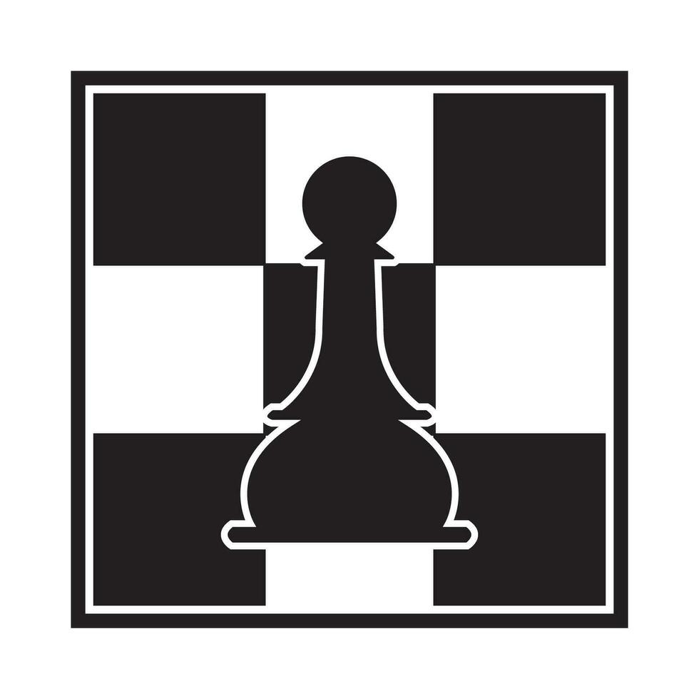 chess icon logo vector design template