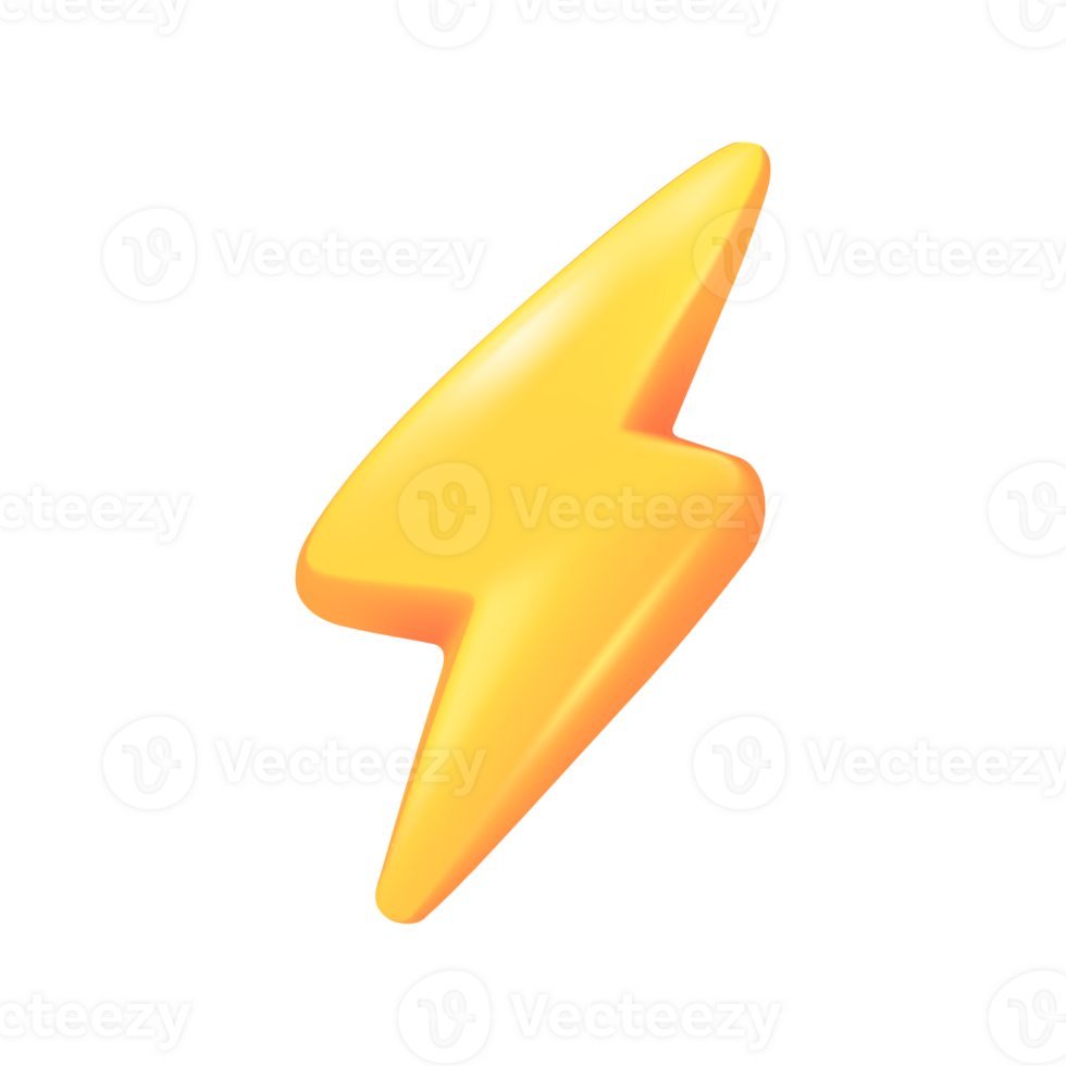 Shiny 3D lightning Simple minimalist design dangerous thunder Quick special offer ideas. png