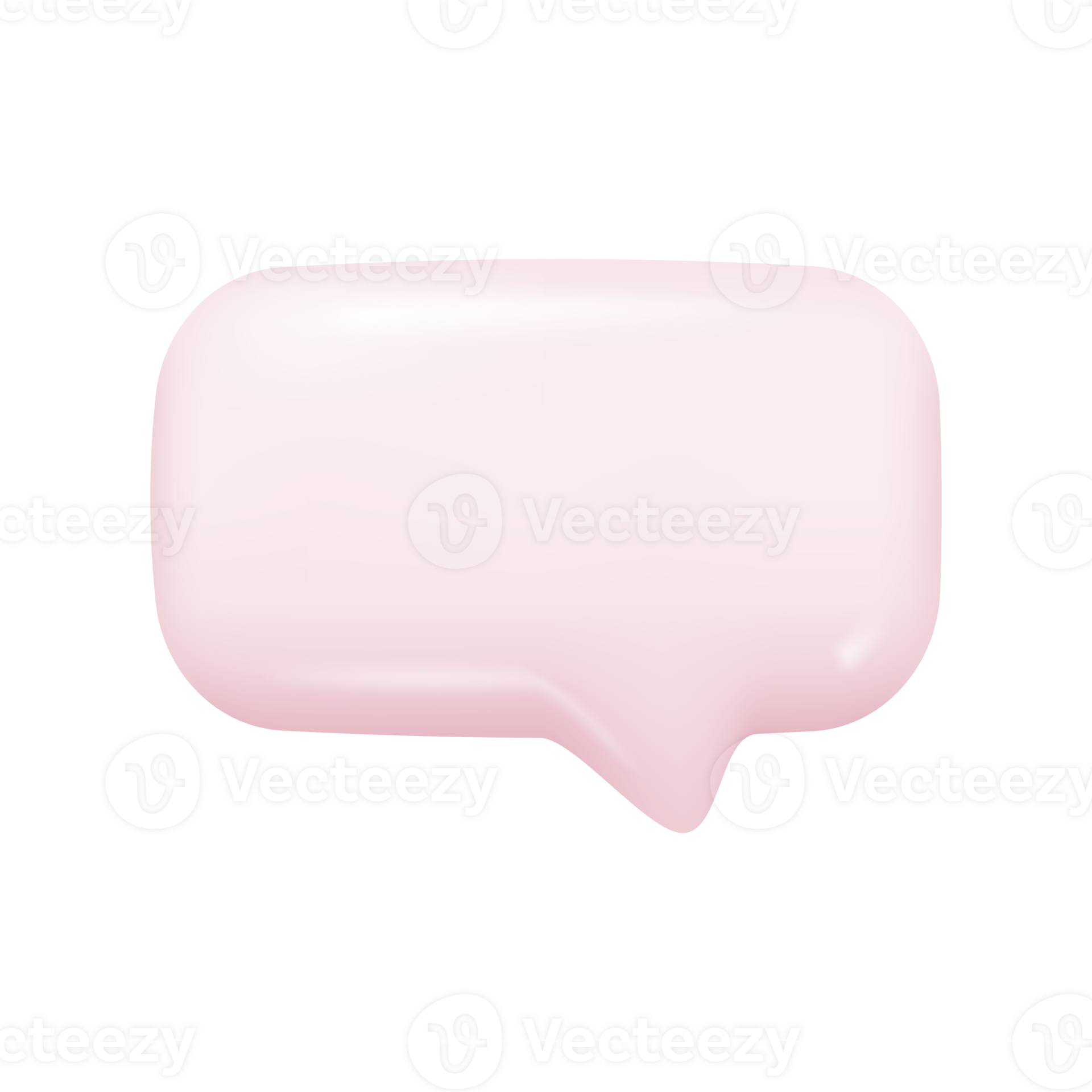 3D shiny speech bubbles. Empty square speech bubbles for conversation