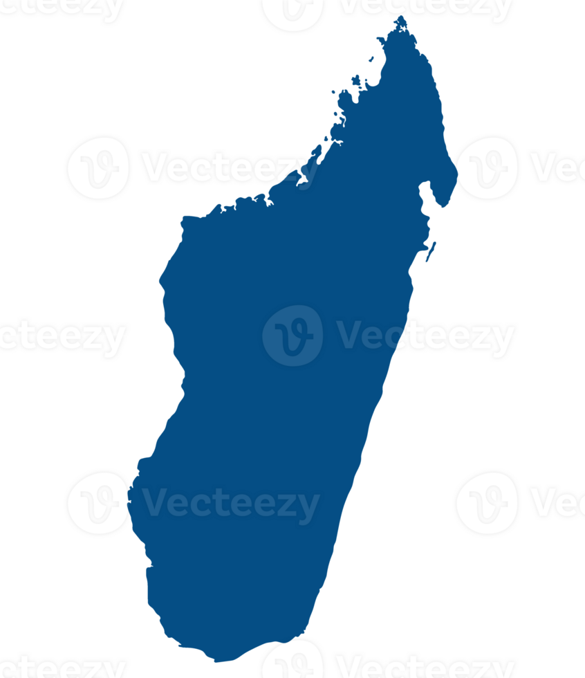 Madagascar map. Map of Madagascar in blue color png