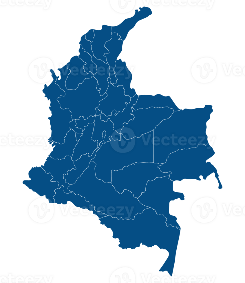 Venezuela carte. carte de Venezuela dans bleu Couleur png