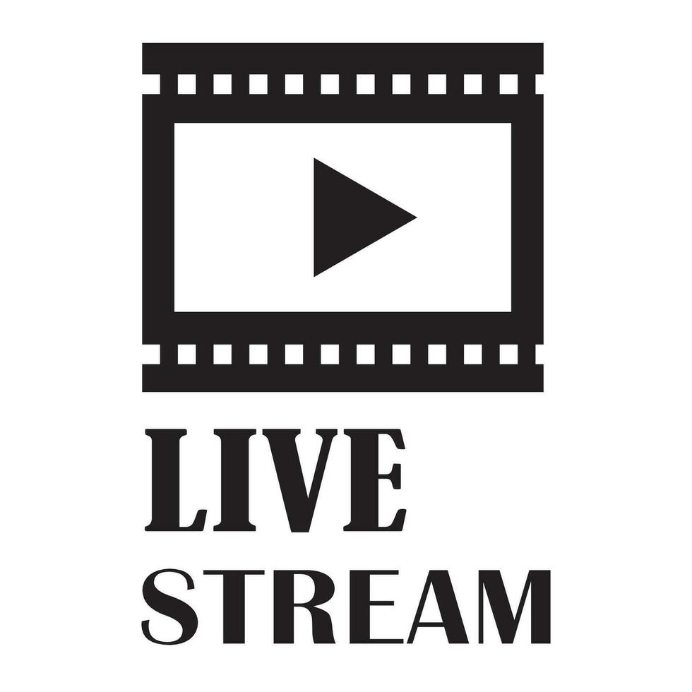 live broadcast icon logo vector design template