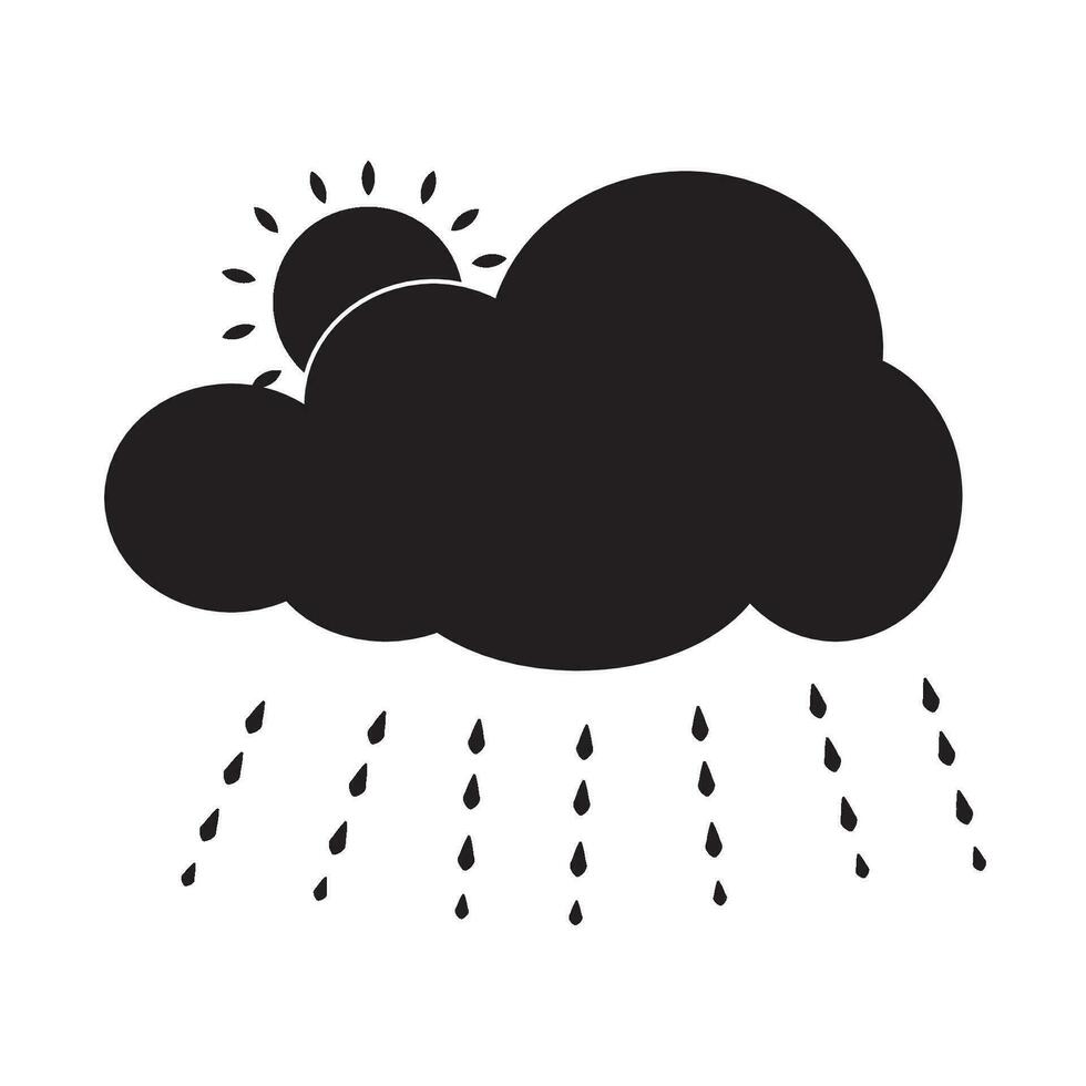 lluvia icono logo vector diseño modelo