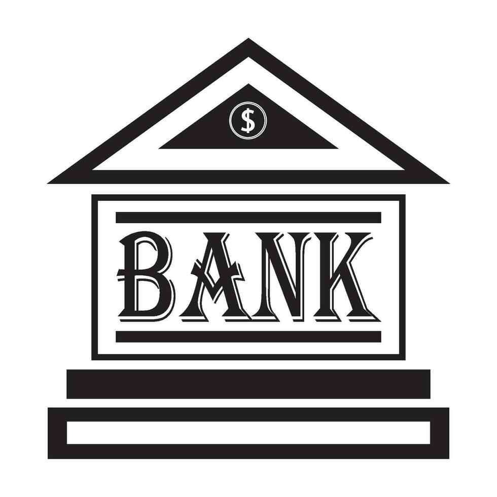 bank icon logo vector design template