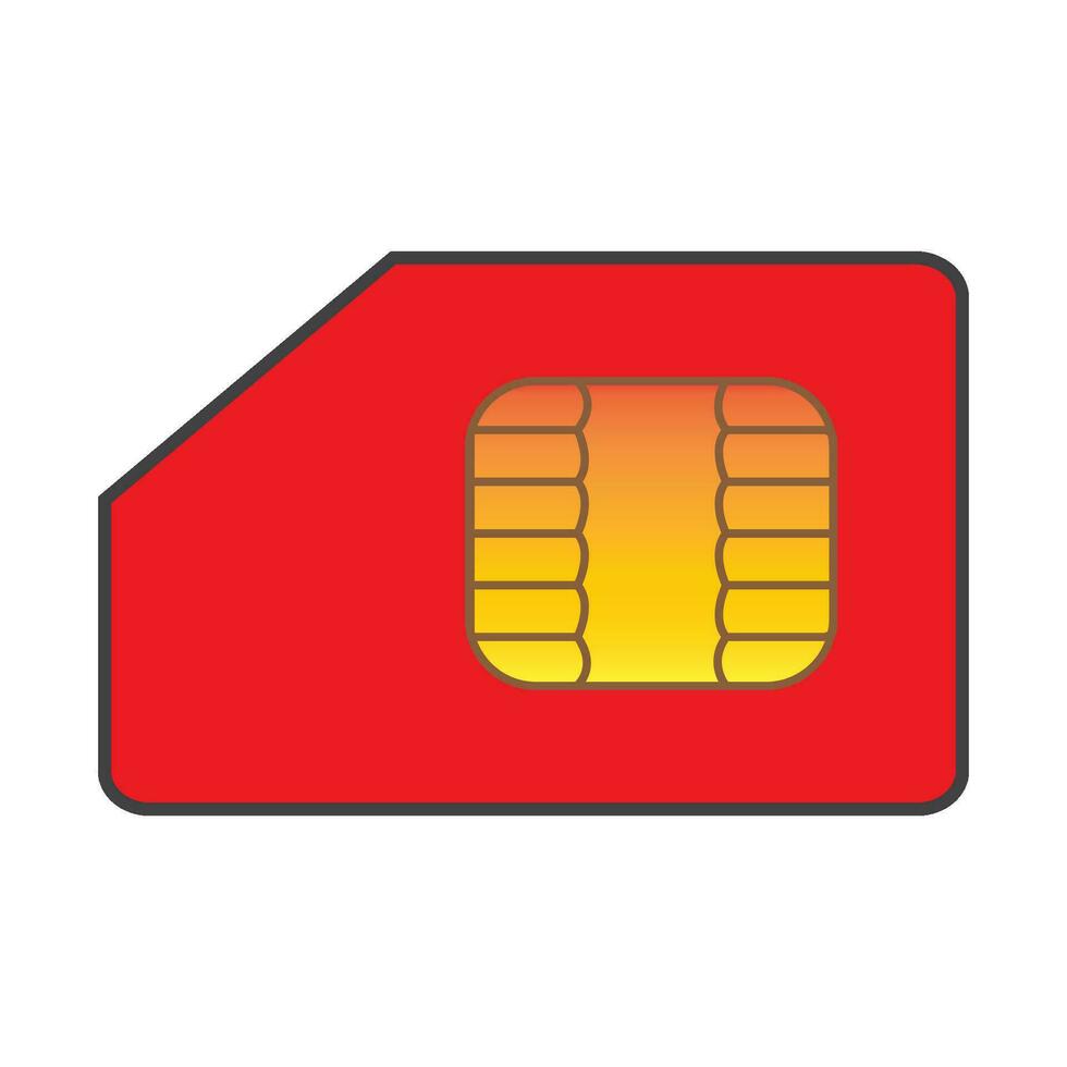 SIM card icon logo vector design template