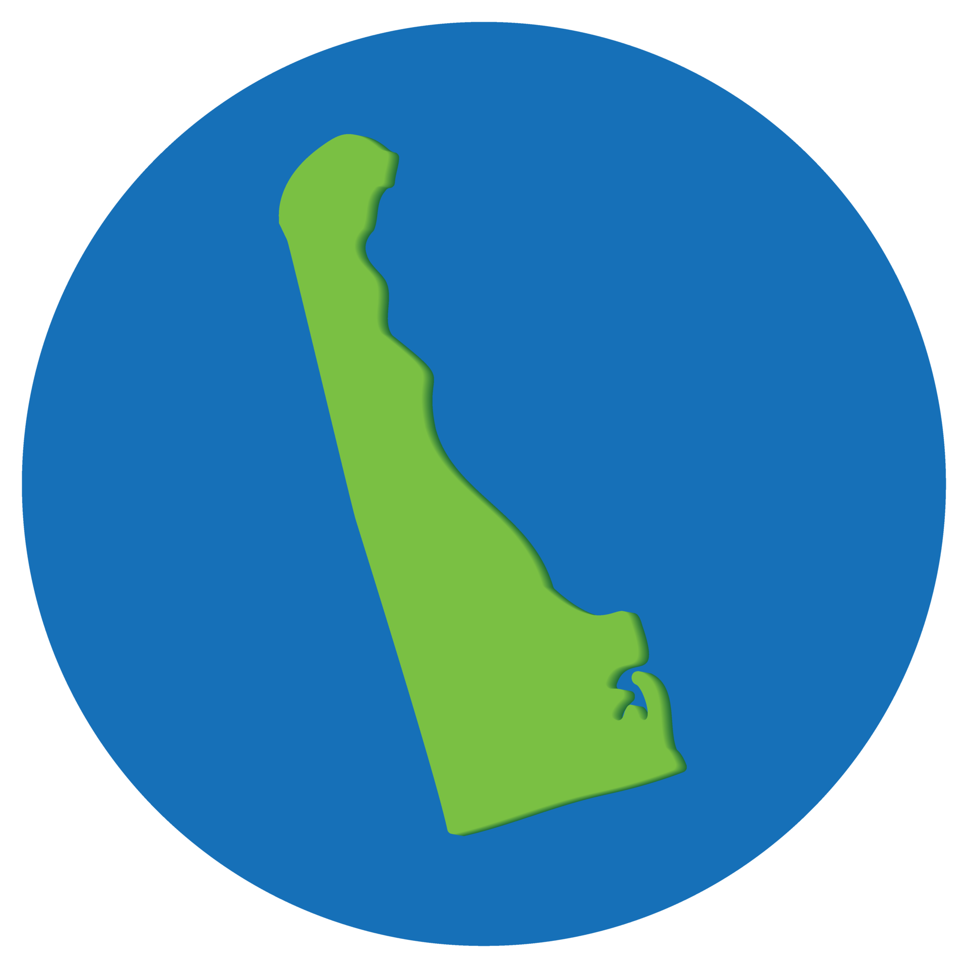 Delaware State Map In Globe Shape Green With Blue Circle Color Map Of delaware-state-map-in-globe-shape-green-with-blue-circle-color-map-of
