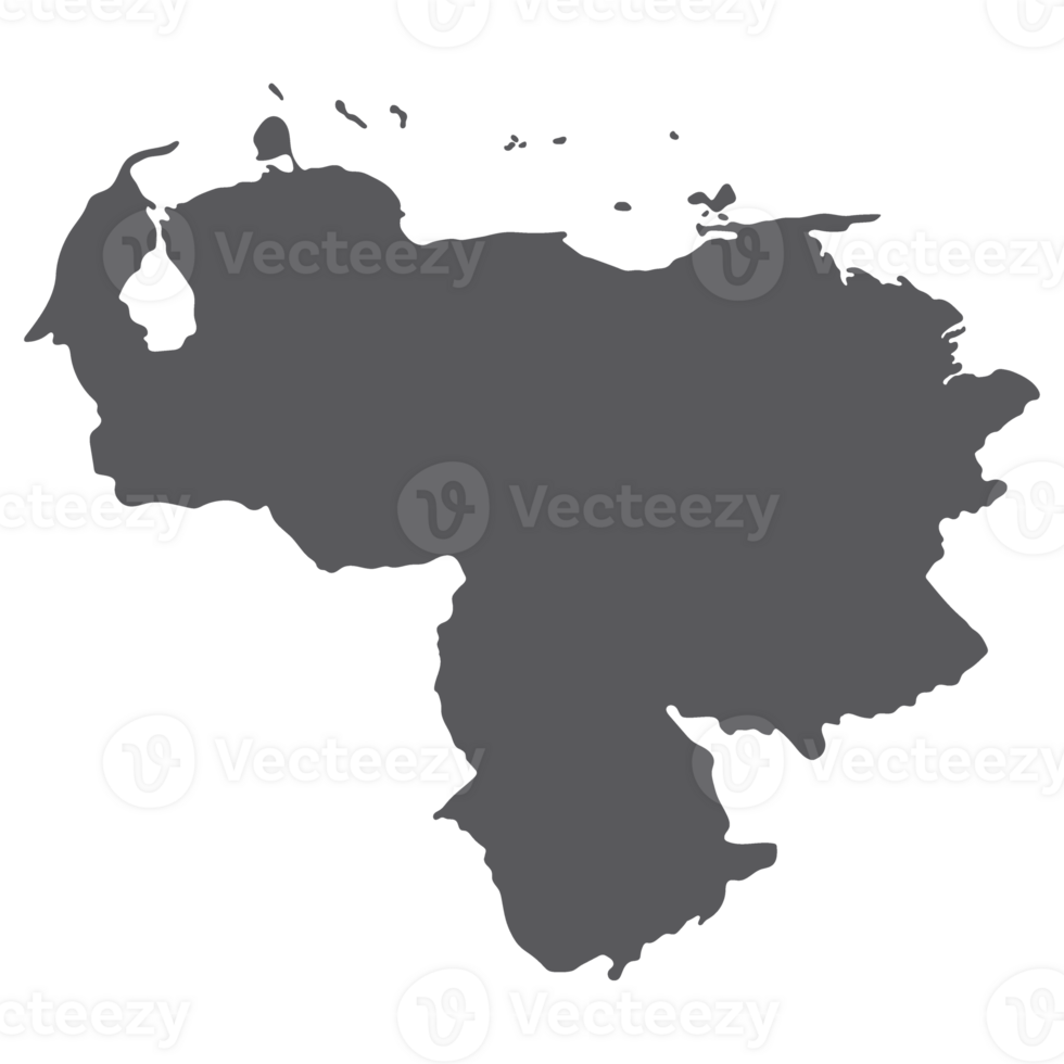 Venezuela kaart. kaart van Venezuela in grijs kleur png