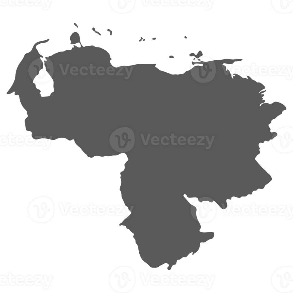 Venezuela map. Map of Venezuela in grey color png